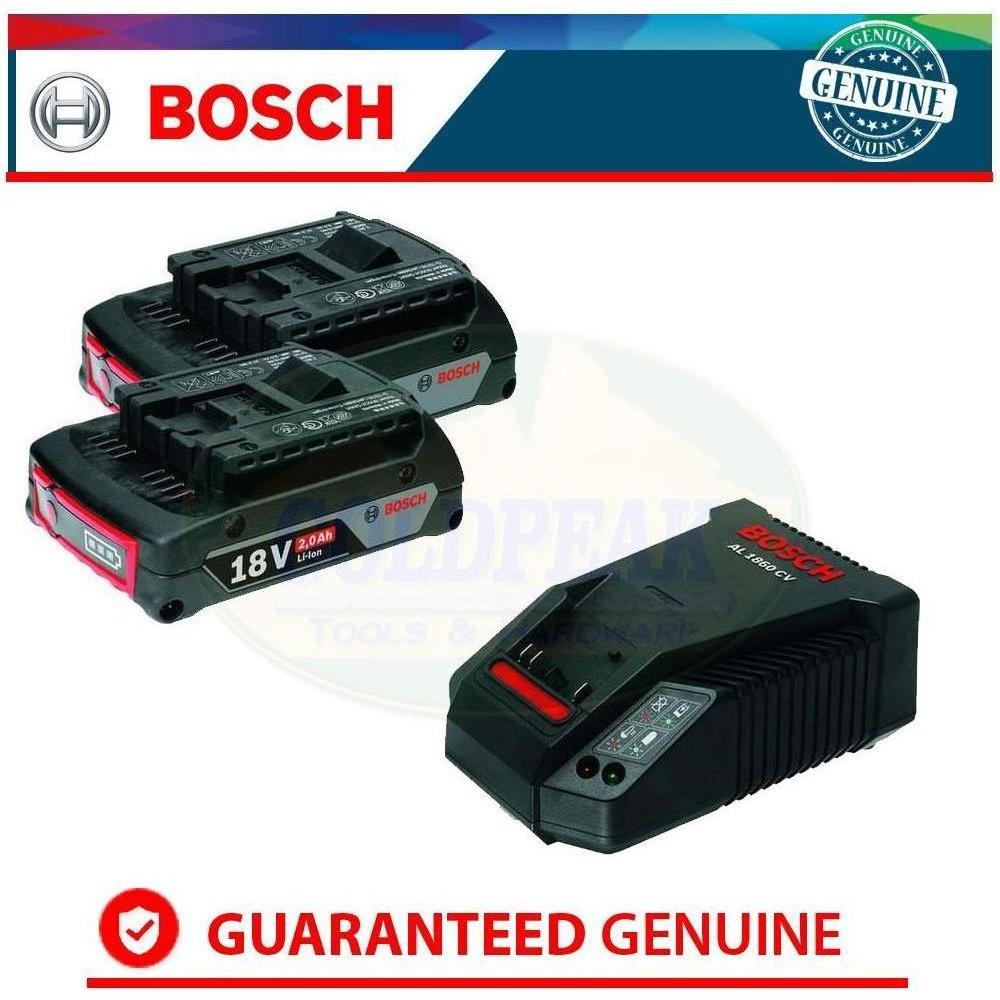 Bosch Starter Kit 18 V 2.0AH Battery AL 1860 CV Charger - Goldpeak Tools PH Bosch Bosch Starter Kit 18 V 2.0AH Battery AL 1860 CV Charger - Goldpeak Tools PH Bosch